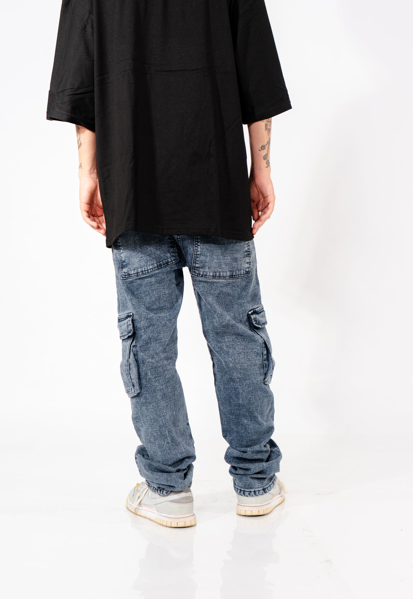 JEAN CARGO AZUL GRIS JASPE