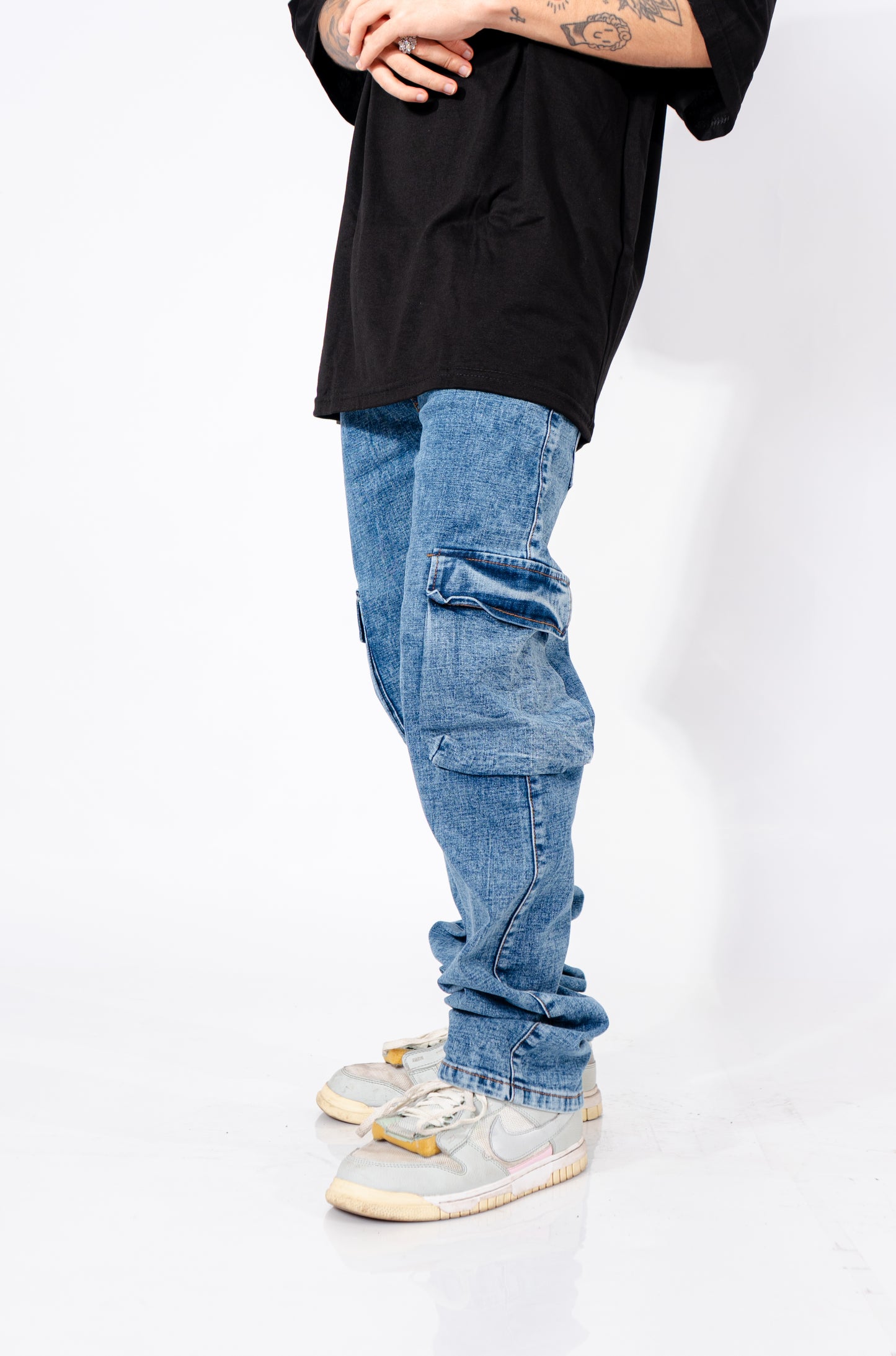 JEAN CARGO AZUL WASH