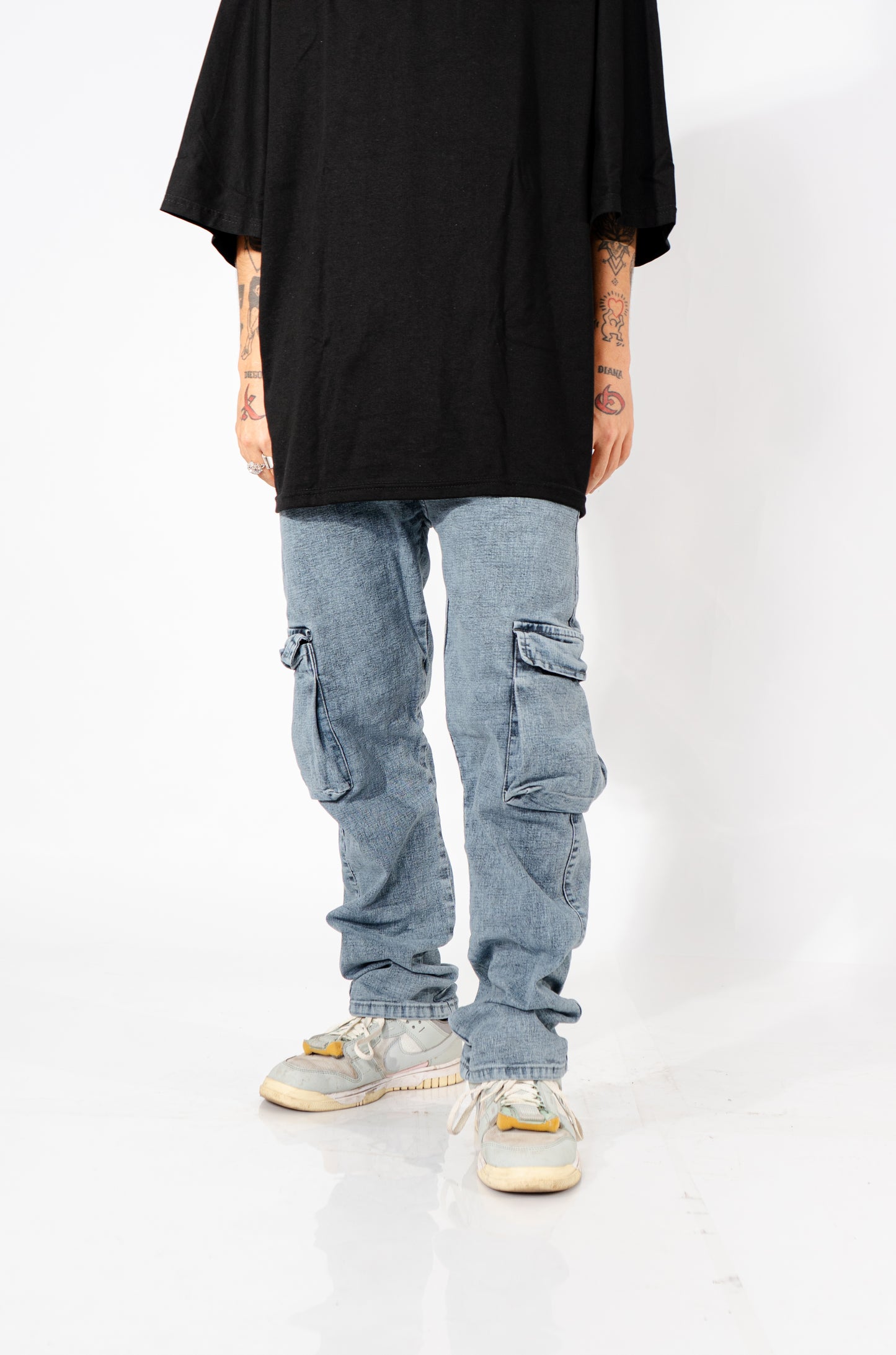 JEAN CARGO GRIS JASPE