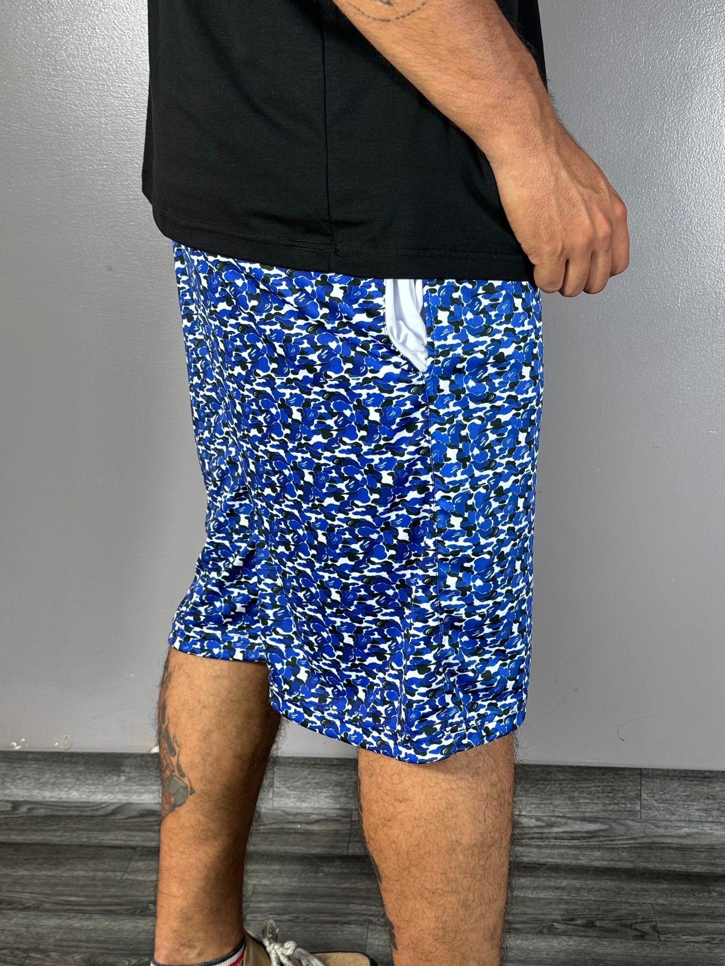 PANTALONETA SUBLIMADA azul bape