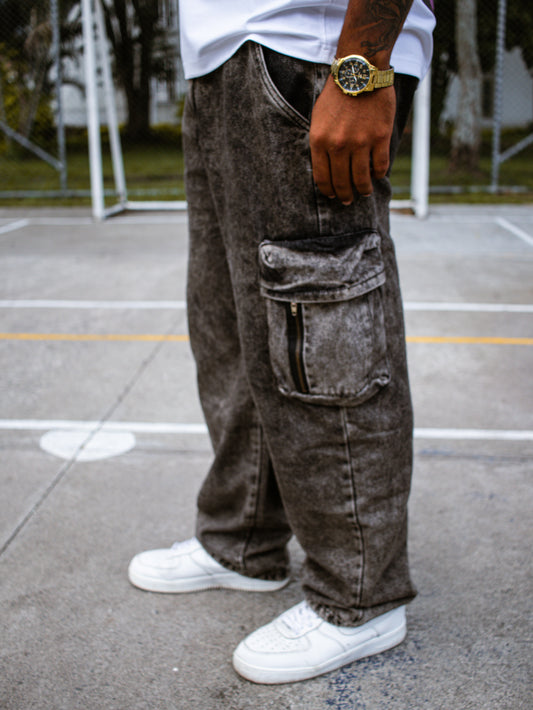 PANTALON CARGO GRIS KING