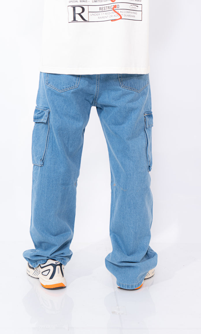 PANTALON CARGO AZUL OSCURO