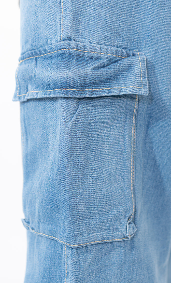 PANTALON CARGO AZUL OSCURO