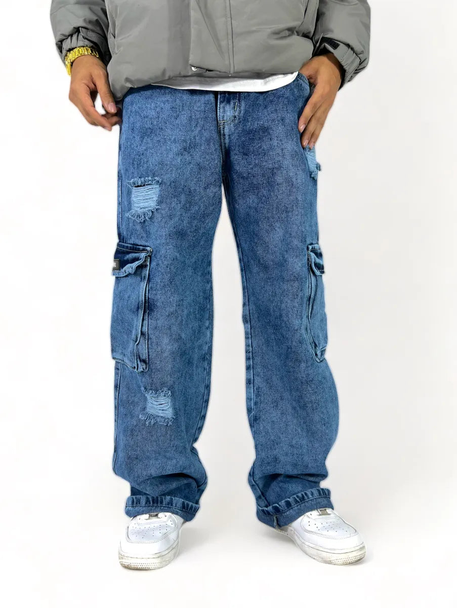 CARGO AZUL JASPE HOMBRE