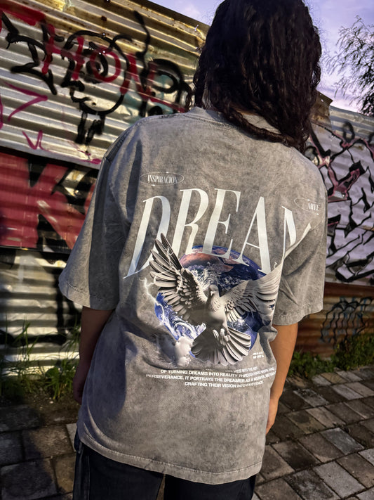 camiseta DREAM  rosado wash