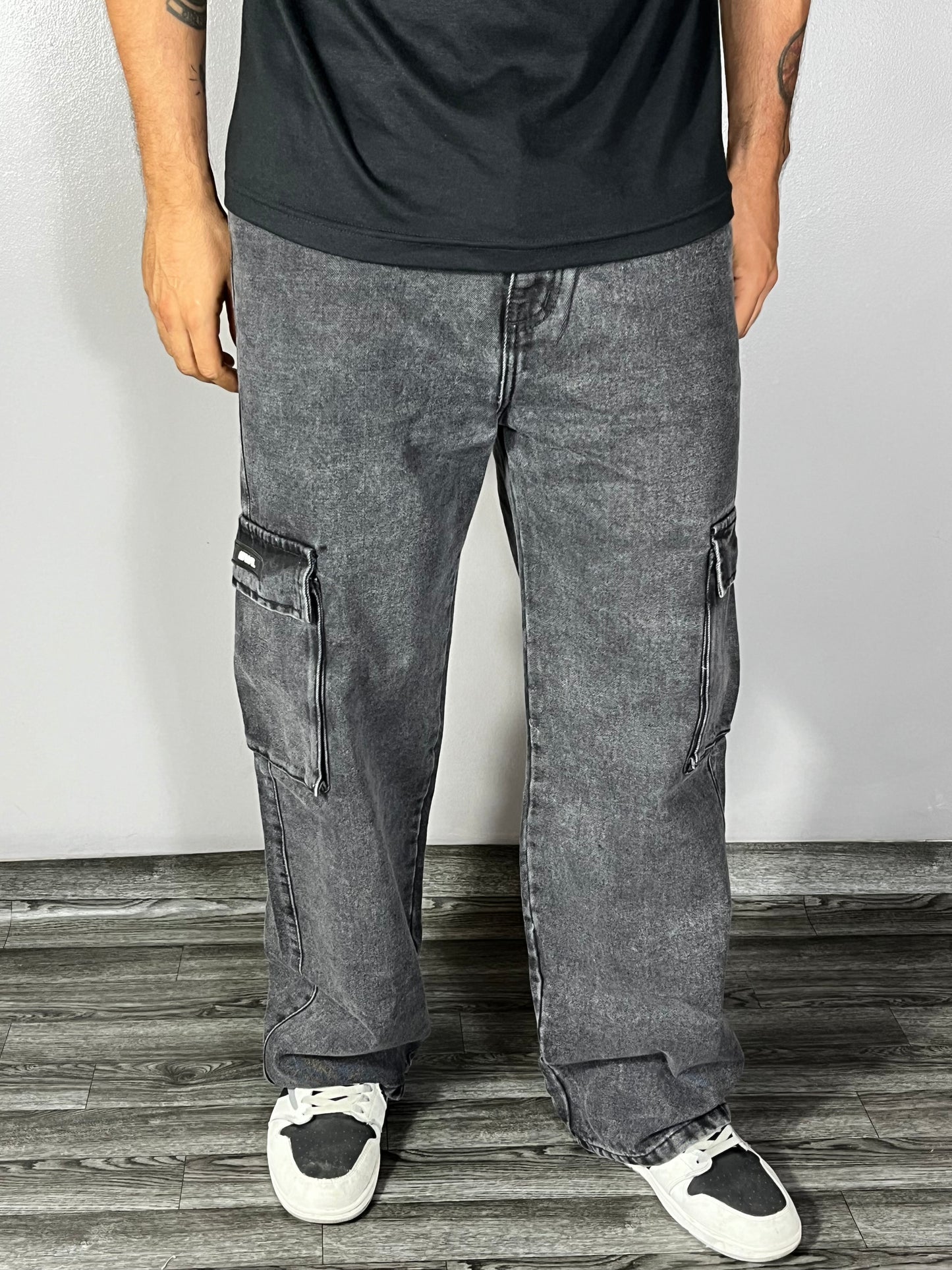 PANTALON CARGO  GRIS HUMO