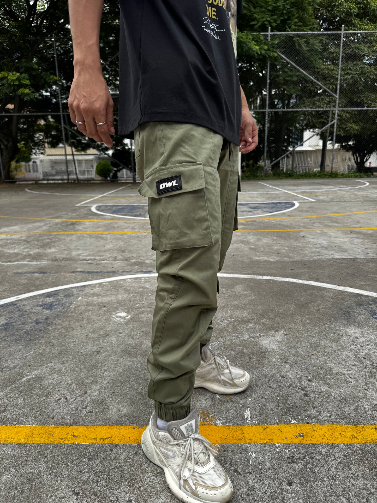 PANTALON CARGO JOGGER VERDE UNISEX