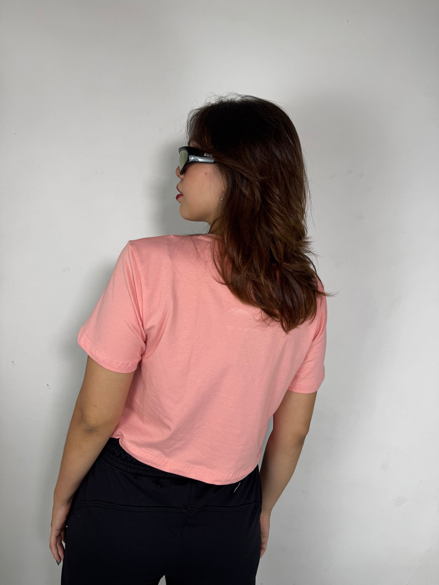 BLUSA CROP OWL clasica salmon    DAMA