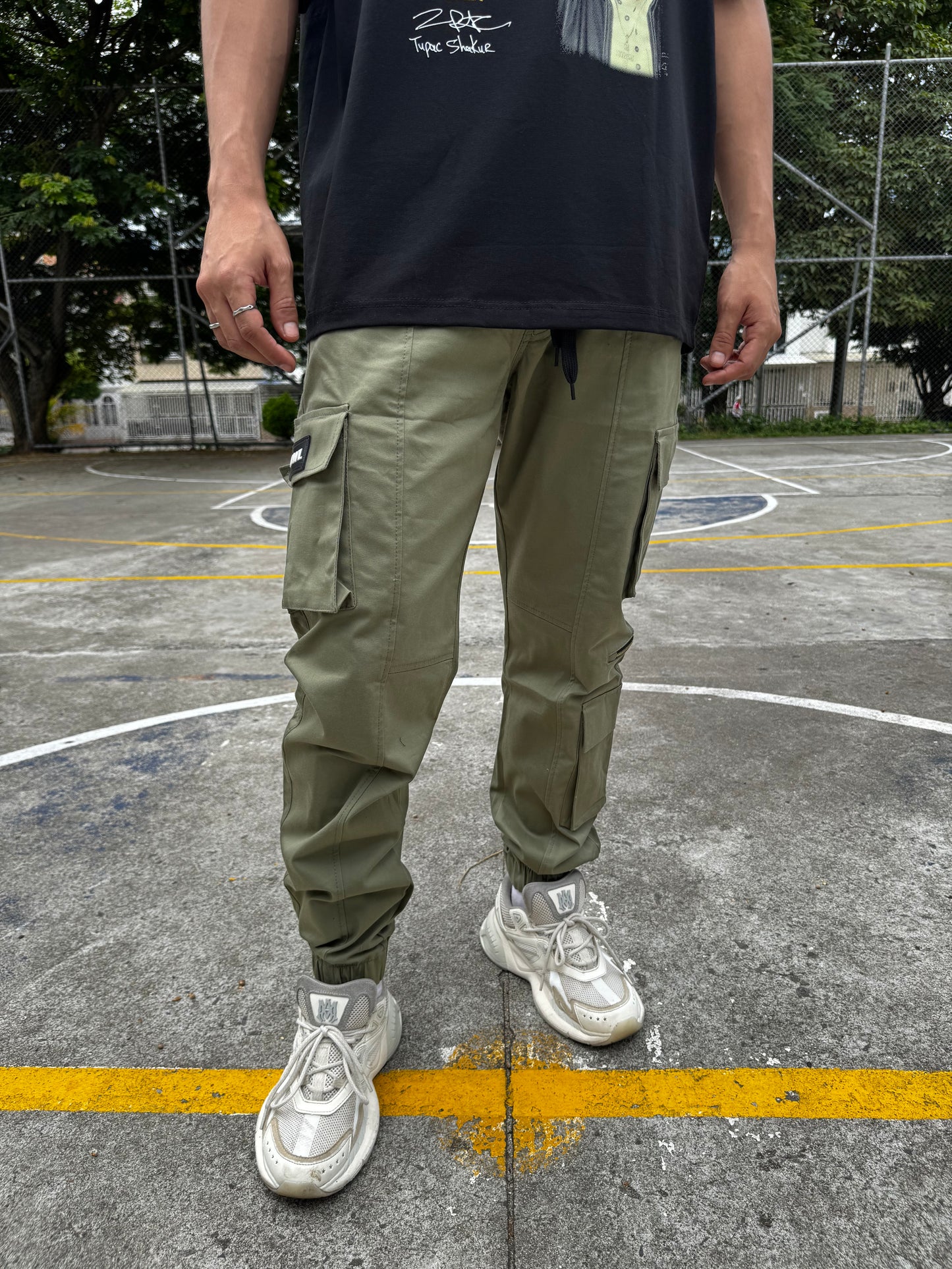 PANTALON CARGO JOGGER VERDE UNISEX