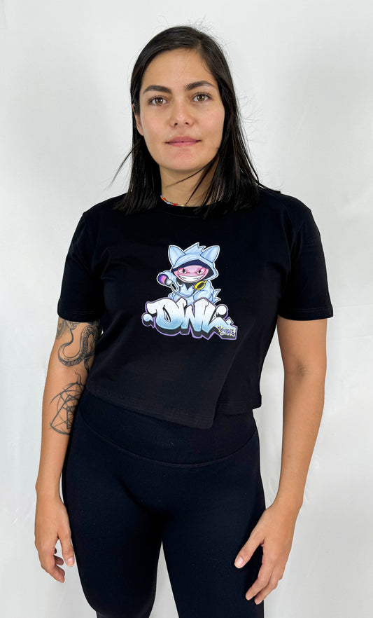 BLUSA CROP top GENGAR OWL MUSIC