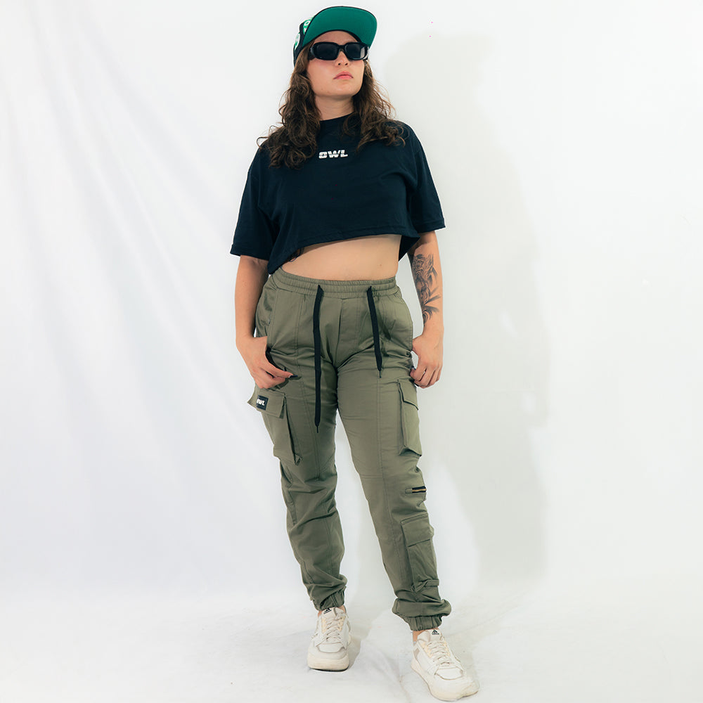 PANTALON CARGO JOGGER VERDE UNISEX