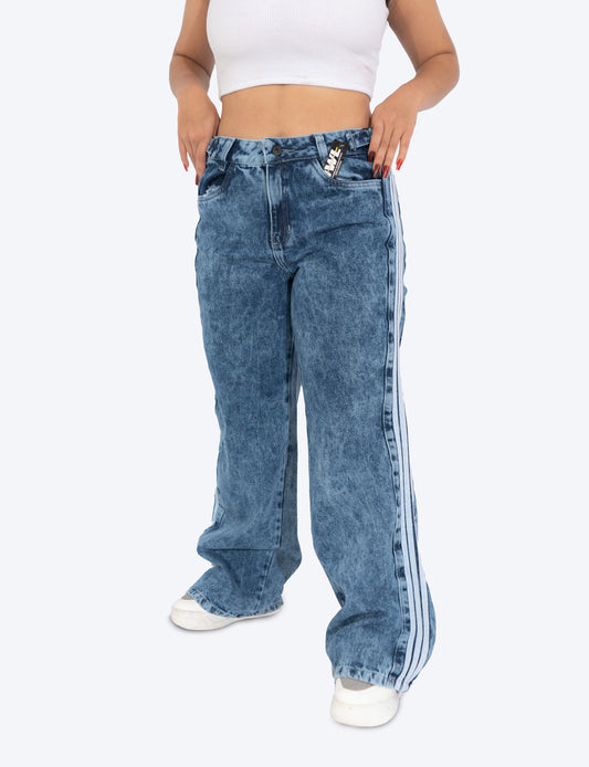 PANTALON AZUL CLARO 3 RAYAS