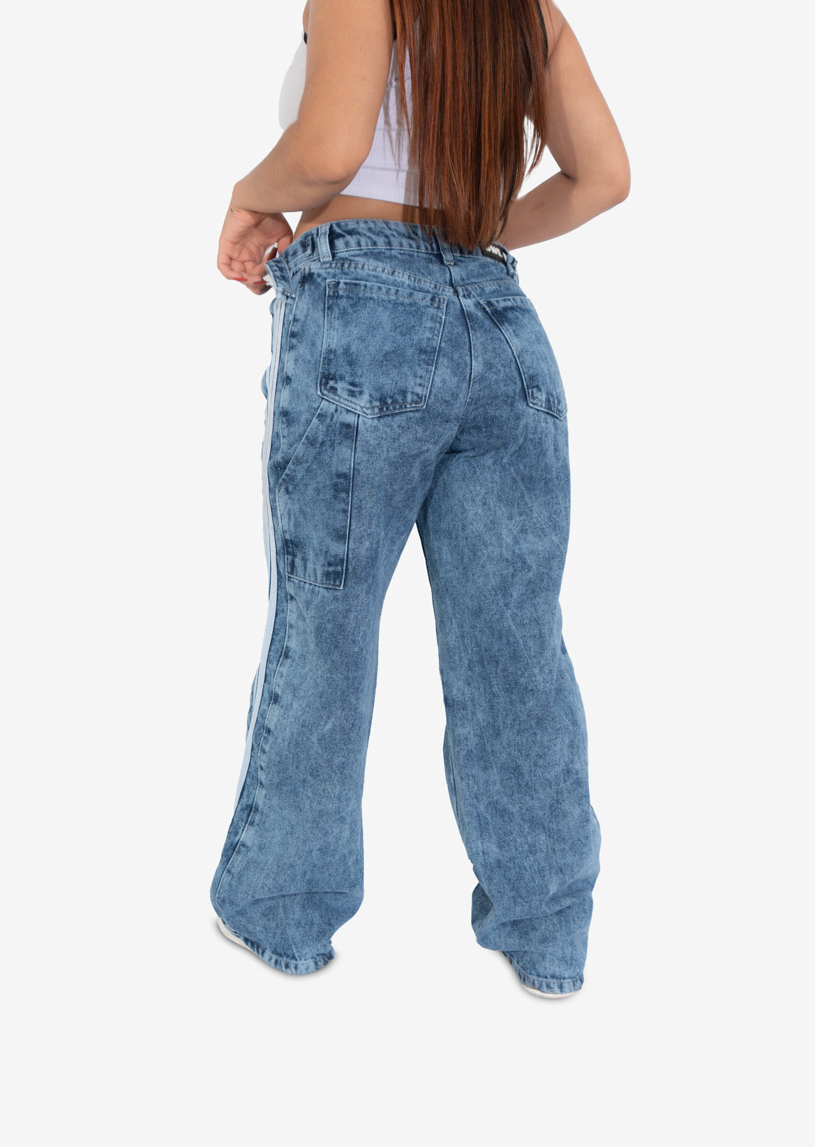 PANTALON AZUL CLARO 3 RAYAS