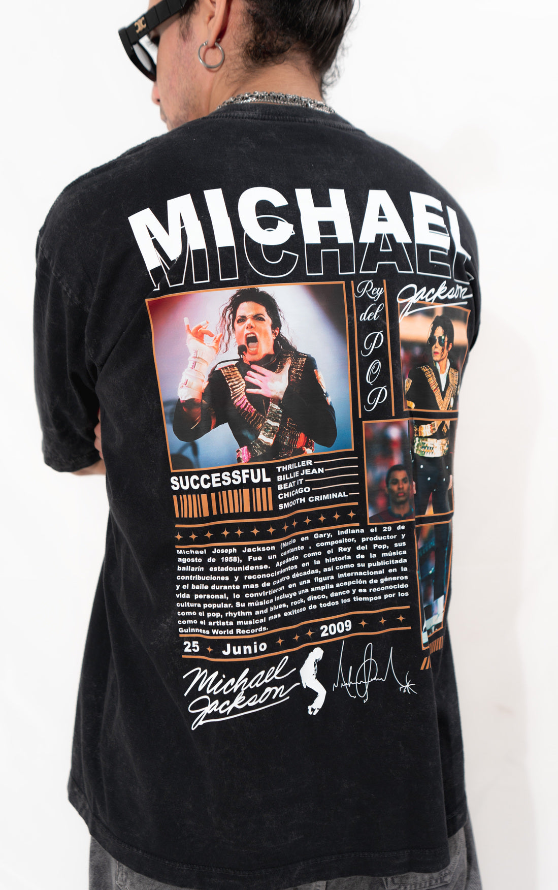 camiseta MICHAEL JACKSON  ACID WASH