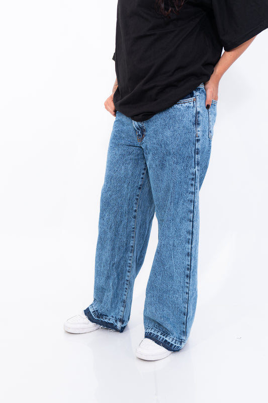 PANTALON BAGGY AZUL WASH