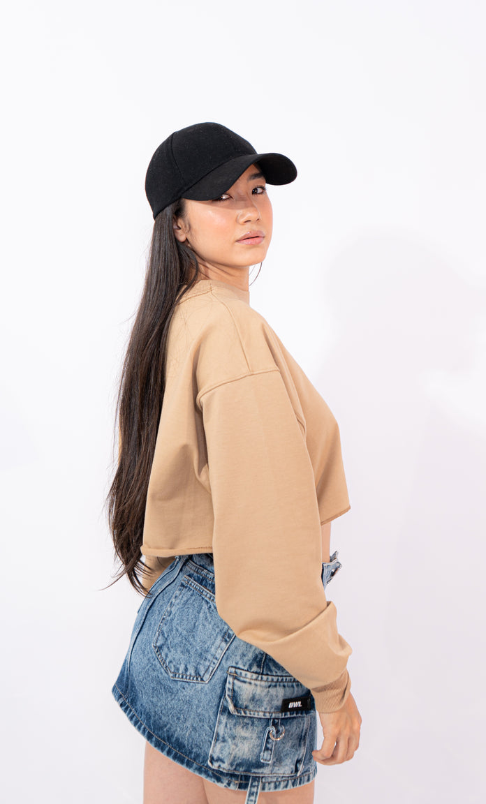 BUZOS CROP  beige