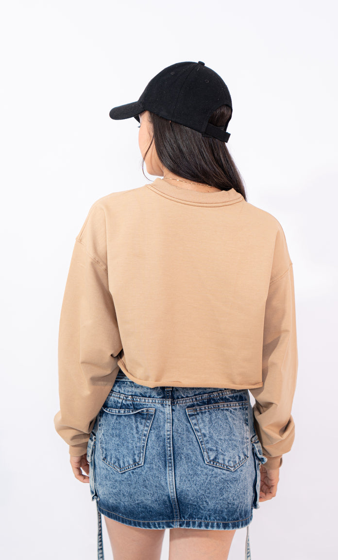 BUZOS CROP  beige