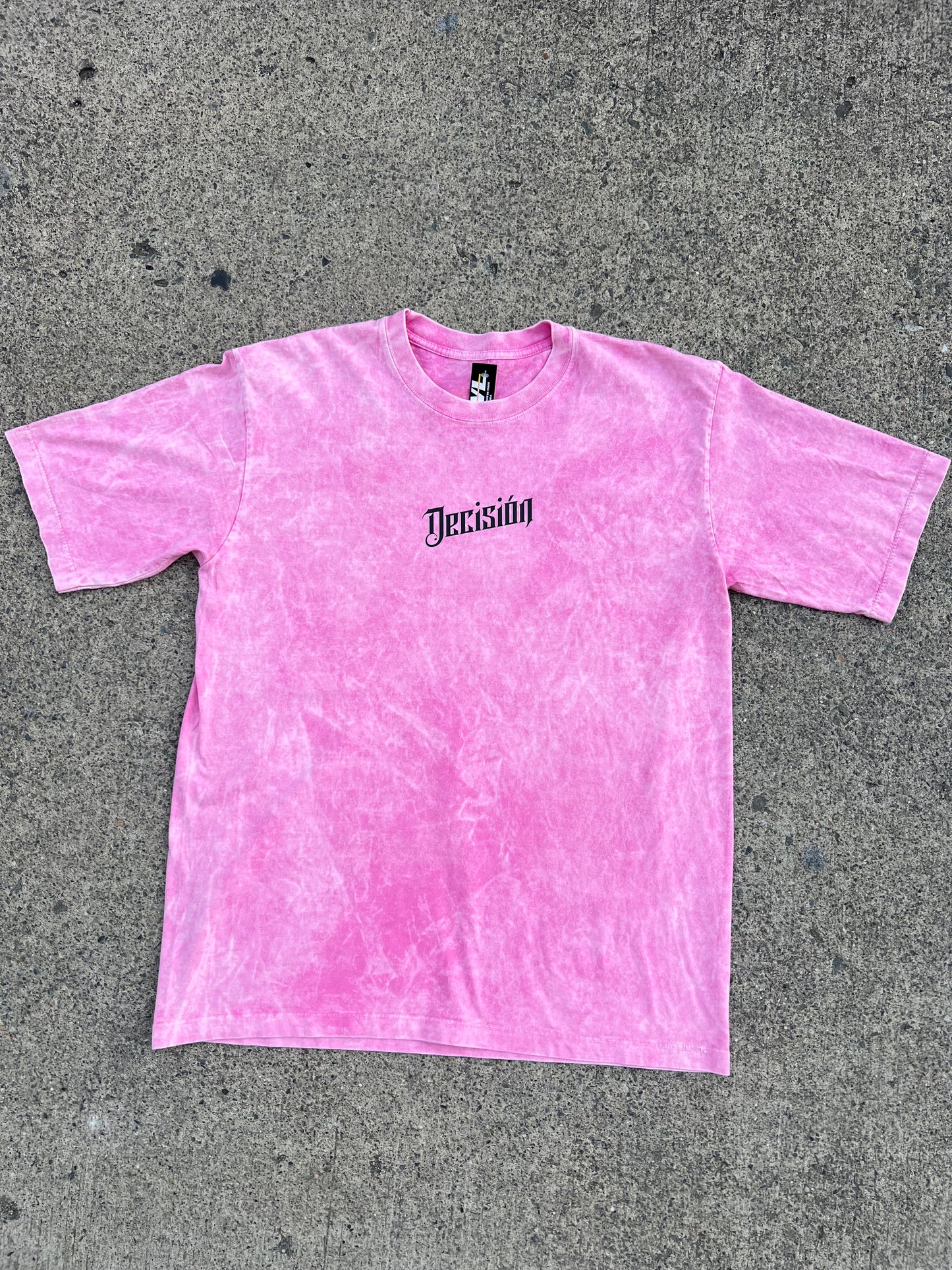 camiseta decision rosado wash