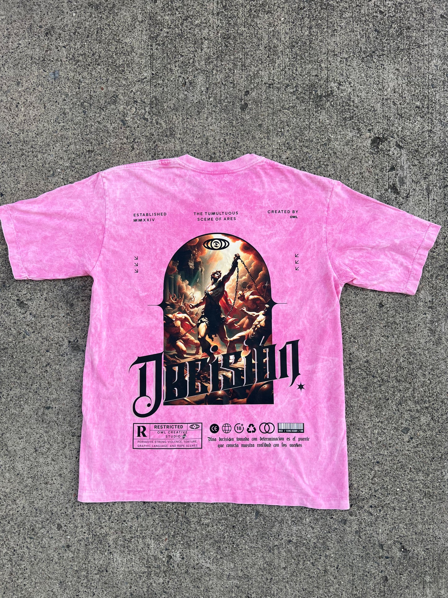 camiseta decision rosado wash