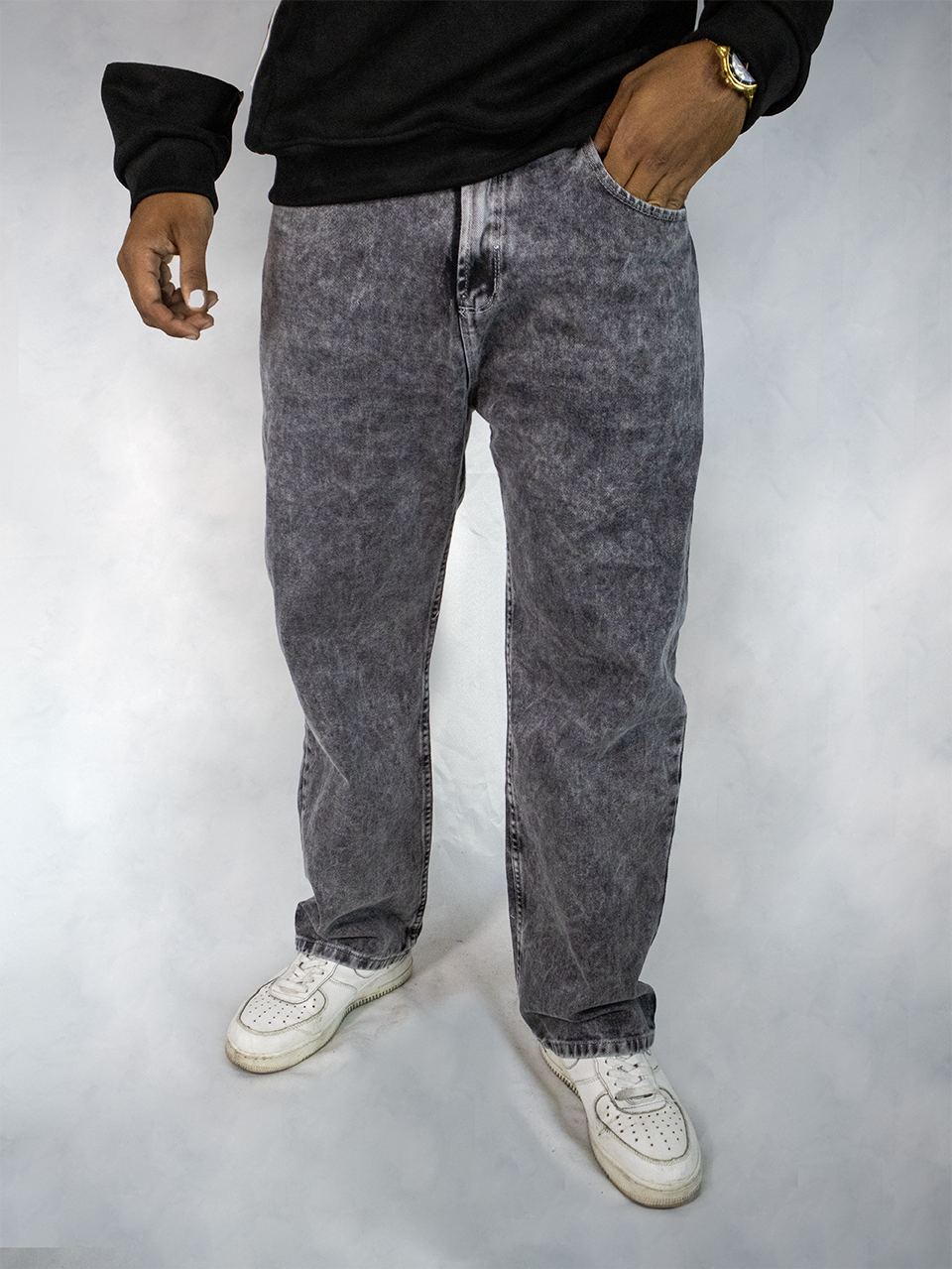 PANTALON BAGGY GRIS CLARO