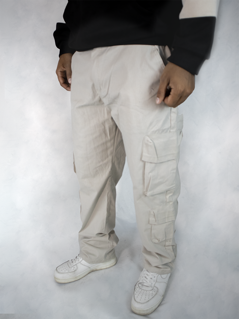 PANTALON CARGO BEIGE DOBLE BOLSILLO