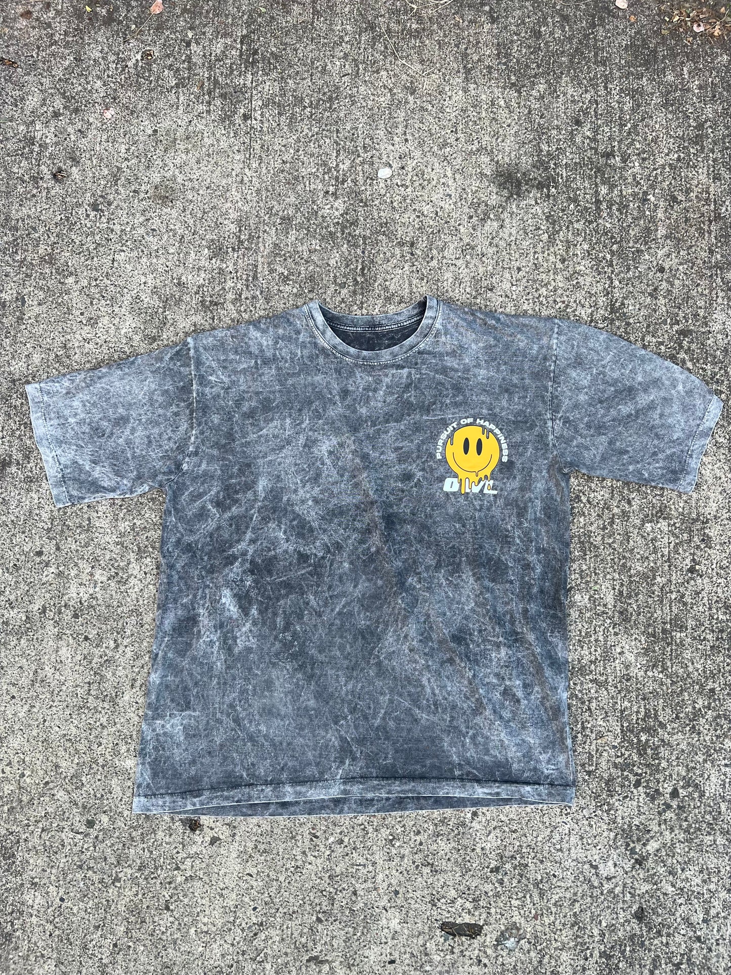 camiseta SMILE ACID WASH