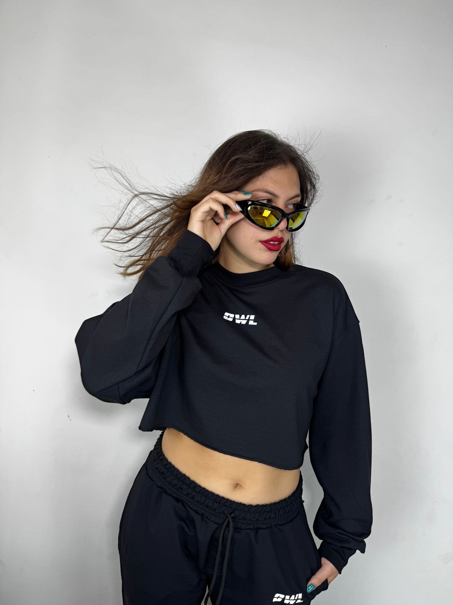 BUZOS CROP  negro